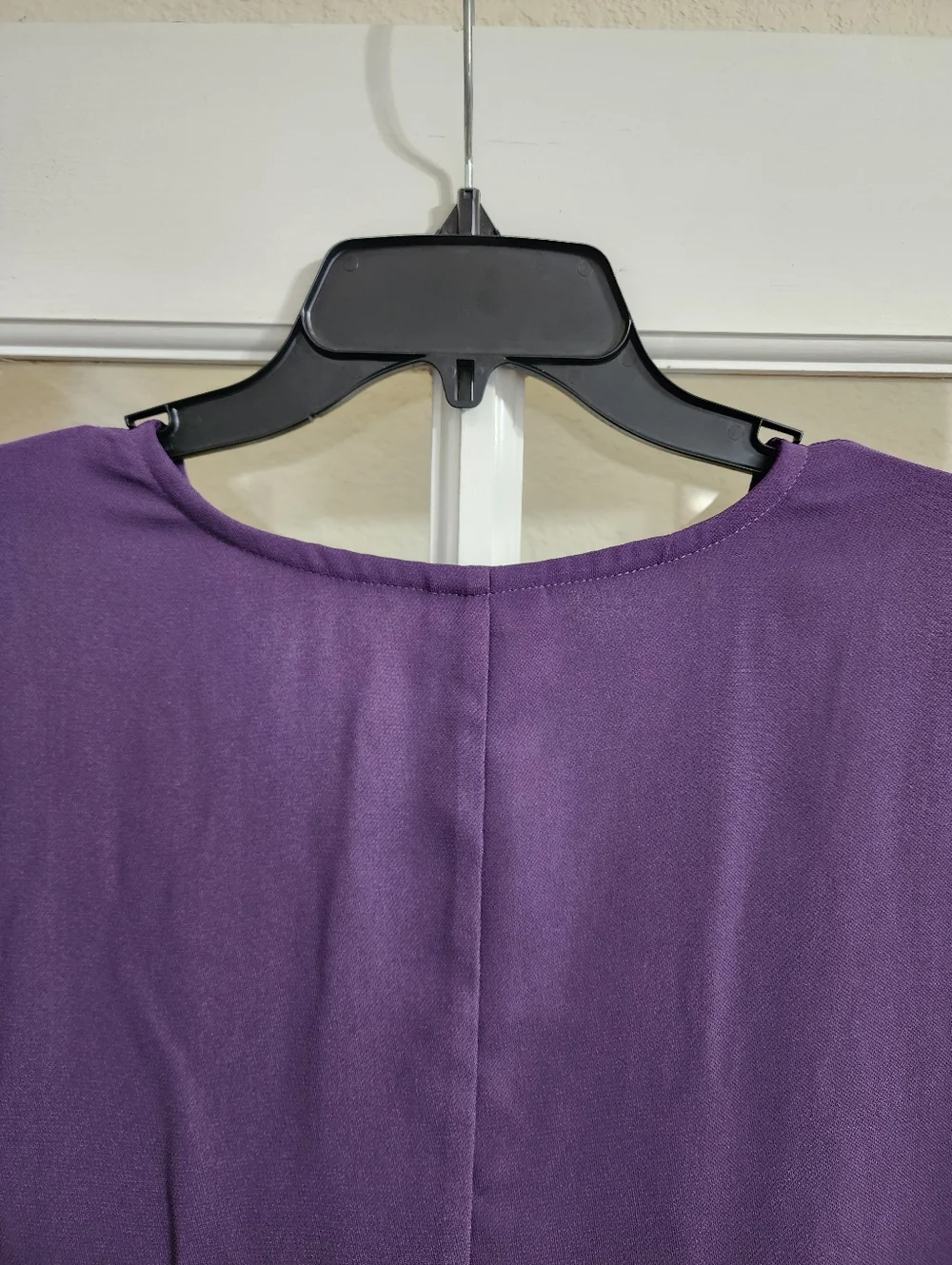 NWT Torrid Crepe Twist Front Blouse Purple V Neck Surplice Size 0